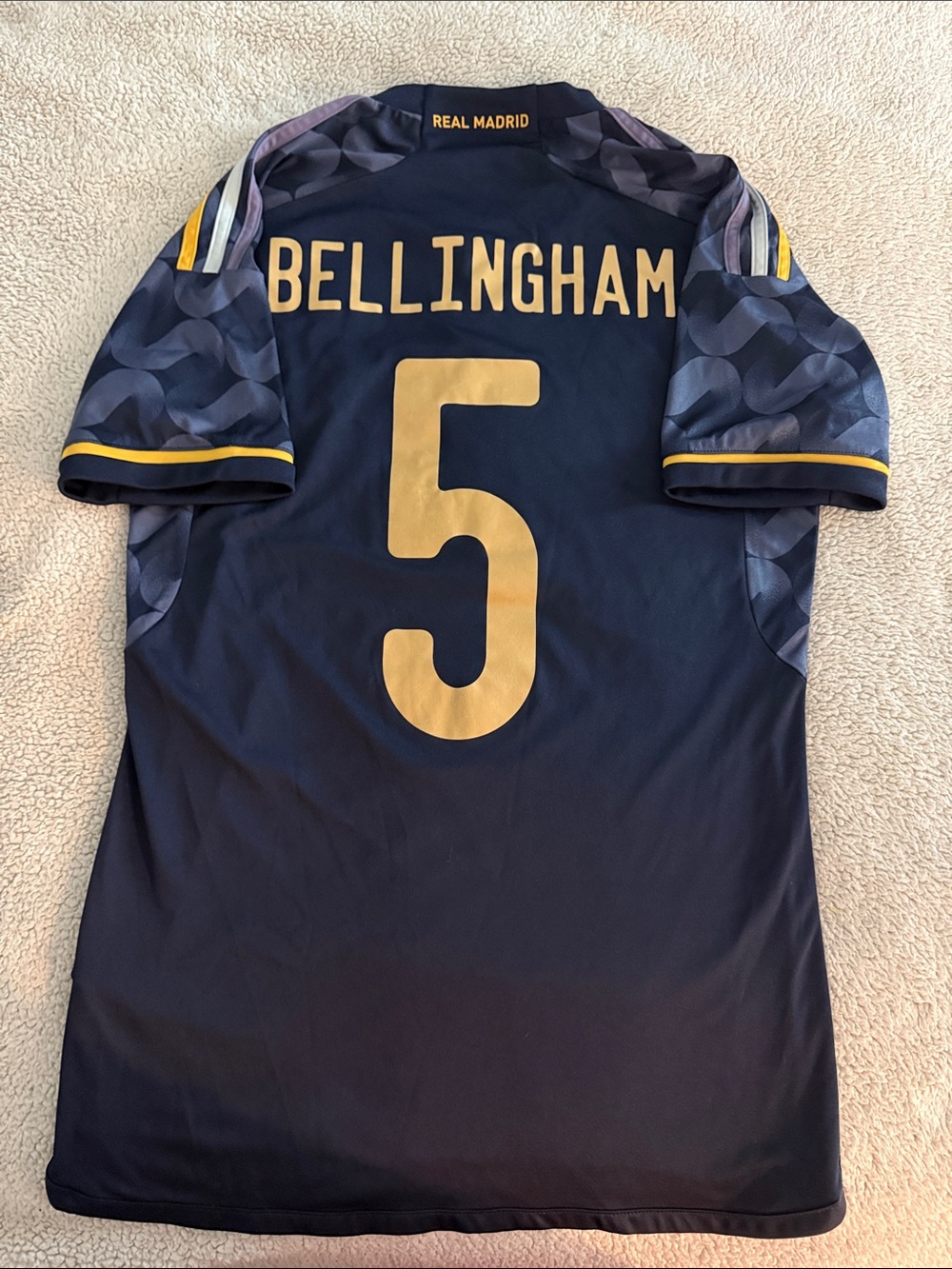 Real Madrid #5 Jude Bellingham 2023-24 Adidas Away Jersey